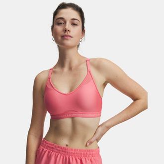 Under Armour Crossback Low Sport-BH f&uuml;r Damen Bittersweet Rosa / Posh Rosa XXL