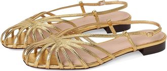 Loeffler Randall Devon Lattice Slingback Sandals Womens Sandals Gold : 10.5 B - Medium, Leather