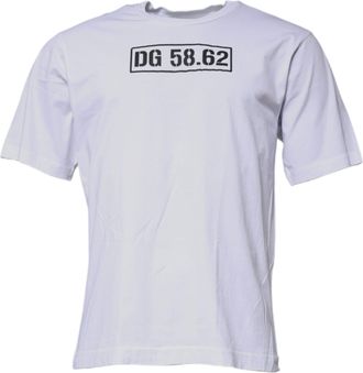 Dolce & Gabbana Mens Crew Neck Short Sleeve Tshirt Dg 5862 - Light Blue Cotton - Size EU 46 (Mens)