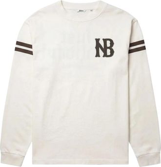 Nikben Legends LS Tee - Heren - Longsleeves - Wit - M - Katoen - Tops