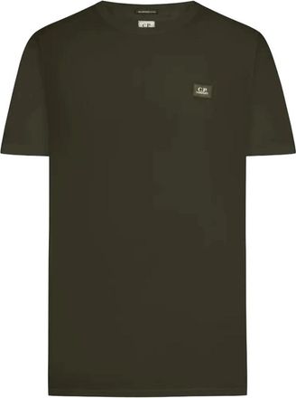 C.P. Company Rondhals T-shirt met korte mouwen - Heren - T-shirts - Groen - XS - Katoen - Tops