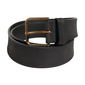 Dolce & Gabbana Belts, male, Black, ONE SIZE, Classic Leather Belt with Metal Buckle