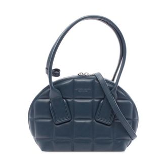 Bottega Veneta Pre-owned Handbags, female, Green, Size: ONE SIZE Pre-owned Vintage Quilted Leather Top Handle Bag
