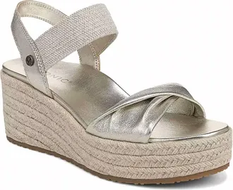 Vionic Womens Darla Heel Wedge Sandal In Gold