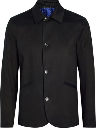Paul Smith long-sleeve button shirt jacket - men - Lyocell/Cotton/Elastane - S - Black