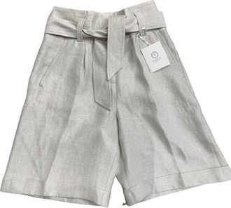 PESERICO Bermuda Shorts - Dames - Korte Broeken - Beige - S - Korte Broeken