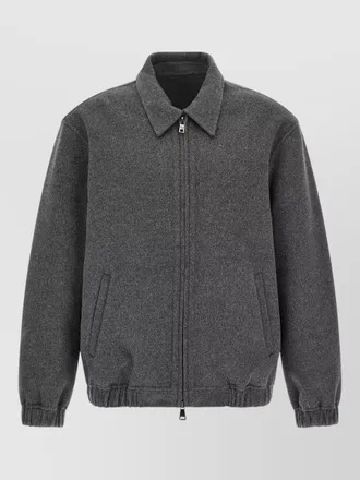 Giorgio Brato cashmere wool jacket collared elastic hem
