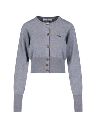 Vivienne Westwood Cropped Knit Sweater with Button-Down Front