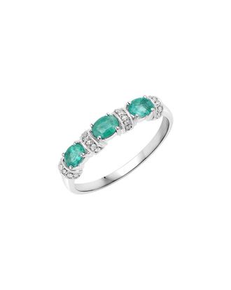 Diana M. Jewels Fine Jewelry 14K 3.52 Ct. Tw. Diamond & Emerald Ring
