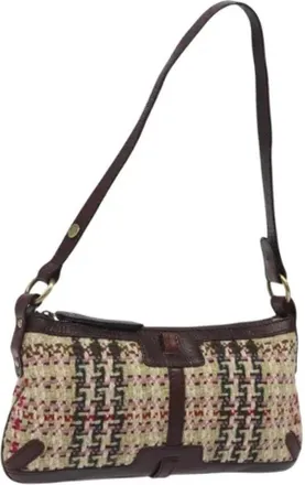 Burberry Pre-owned Wool shoulder-bags - Dames - Vintage Schoudertas - Beige - ONE Size - Wol - Vintage