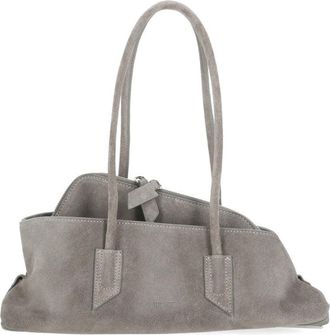 The Attico La Passeggiata Small Suede Leather Shoulder Bag