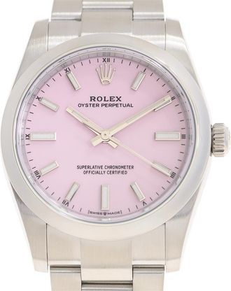 Rolex Oyster Perpetual Automatic Chronometer Pink Dial Ladies Watch M124200-0009