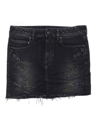 Balenciaga Black Denim City Mini Skirt