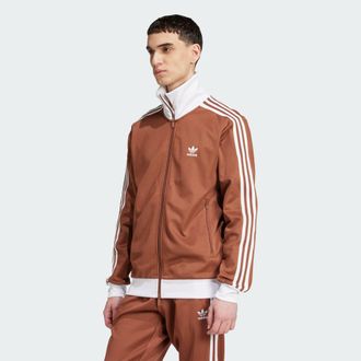 adidas Originals Mens Adicolor Classics Beckenbauer Track Top - Brown Cotton - Size X-Small