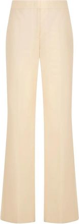 Moschino Tailored High-waisted Straight Broeken - Dames - Straight fit broeken - Beige - S - Polyester - Broeken