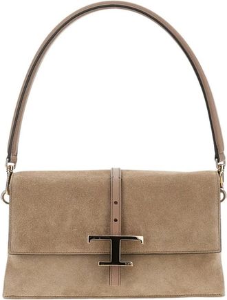 Tod's Handbags, female, Brown, ONE SIZE, T Timeless Mini Shoulder Bag