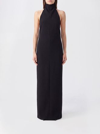 Khaite Roxanne Cr&ecirc;pe Turtleneck Long Evening Gown with Back Slit