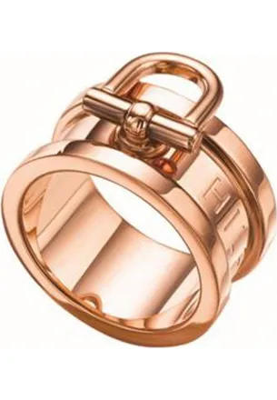 Tommy Hilfiger Womens 2700312C Ladies Ring - Rose Gold Stainless Steel - Size N