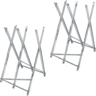 ECD Germany Ecd Germany Juego De 2x Caballetes Para Motosierras 83 X 74,5 X 84,5 Cm Hasta 150 Kg Banco Aserradero Para Ayuda Cortar Troncos De Madera Le&ntilde;a Bastido