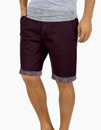 Threadbare Mens THREADBARE Mens Chino Shorts Cotton Knee Length Summer Bermuda Casual Shorts NEW - Red - Size: 32/38