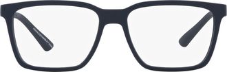 A|X Armani Exchange 55mm Rectangular Optical Glasses in Matte Blue at Nordstrom