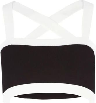 Nina Ricci bralette knit top - women - Cotton - S - Black