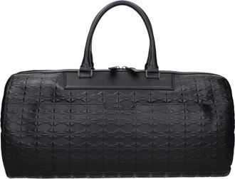 Pineider Herrens Leder-Aktentasche Schwarz