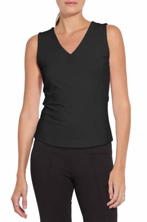 Lyss&eacute; ntials V-Neck Shell Top In Black
