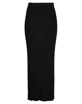 8 by YOOX VISCOSE BLEND PLEATED KNIT MAXI SKIRT