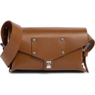 AllSaints Miro Leather Satchel in Sepia Brown at Nordstrom Rack
