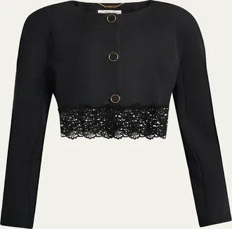 Chlo&eacute; Lower Impact Wool Grain De Poudre Jacket