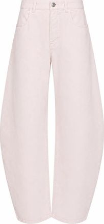 Alaia Round Denim Pants - Dames - Loose Fit Jeans - Roze - S - Denim - Jeans