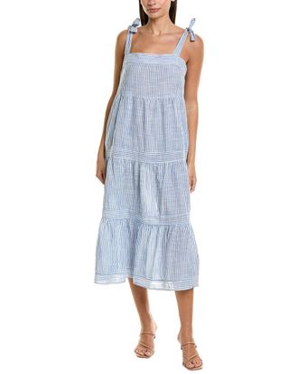 Tommy Bahama Shoreline Stripe Square Neck Maxi Dress