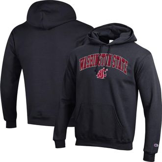 Champion Mens Champion Black Washington State Cougars Arched Logo Fleece Pullover Hoodie at Nordstrom, Size X-Large