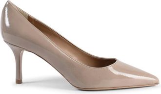 19V69 Schoenen, Dames, Beige, 38 EU, Leer, Elegante Lakleren Pumps Beige