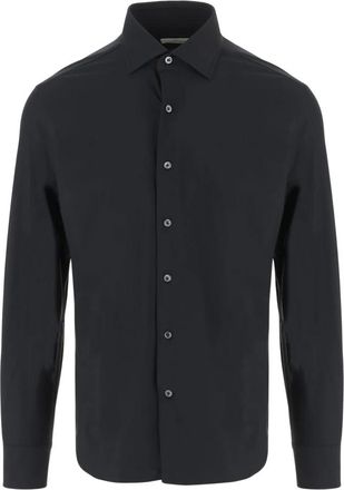 Alessandro Gherardi Casual Shirts, male, Black, 4XL, Stretch Jersey Shirt