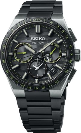 Seiko Astron GPS Solar Limited Edition Perpetual World Time GMT Black Dial Mens Watch SSH139