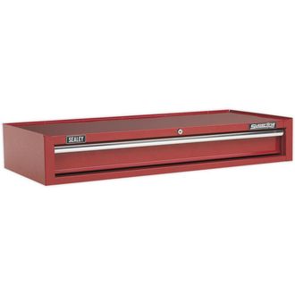 Loops 1030 x 440 x 170mm RED 1 Drawer MID-BOX Tool Chest Lockable Storage Unit Cabinet