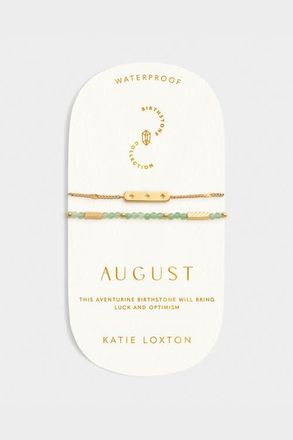Katie Loxton Birthstone Bracelet August in Aventurine at Nordstrom
