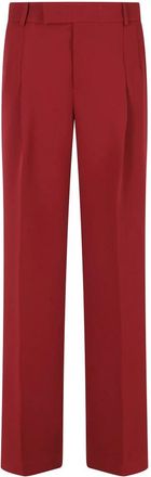Federica Tosi Dames, Broeken, Rood, Maat: XS Wol