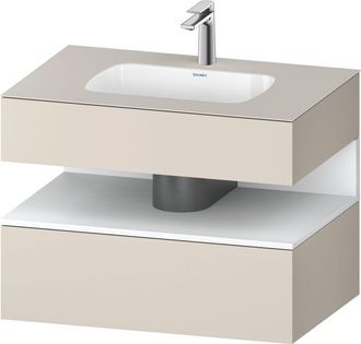 Duravit Qatego Lavabo Encastrado Con Base De Lavabo Consola, - Duravit