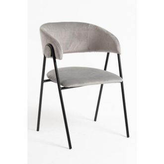 Regalos Miguel Regalos Miguel - Sillas Comedor - Silla Mihu Black Terciopelo - Gris Claro