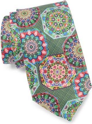Robert Graham Medallion Silk Tie in Green at Nordstrom Rack
