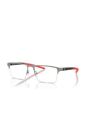 Ferrari 55mm Rectangle optical glasses in Grey at Nordstrom