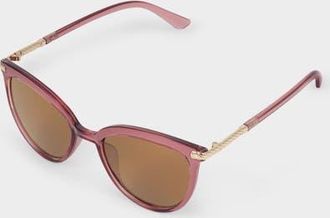 Katie Loxton Ravello Round Sunglasses in Cherry Transparent at Nordstrom