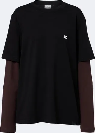 Courr&egrave;ges Courr&egrave;ges AC Double Sleeve cotton T-shirt