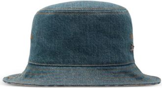 Burberry Denim Hoed met Metalen Logo - Heren - Hoeden - Blauw - S - Denim - Accessoires