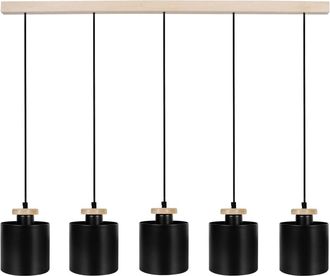 Tosel Lámpara de techo de metal negro