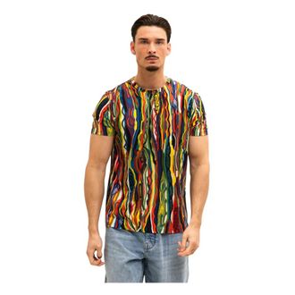 Carlo Colucci C3410-101 T-Shirt - Heren - T-shirts - Veelkleurig - M - Katoen - Tops