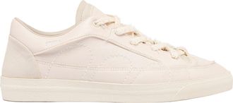 Santha Soft Ivory Love Cut Leather Low-Top Sneakers